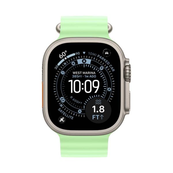 اپل واچ اولترا نسل 3 تیتانیومی با بند اوشن | Apple Watch Ultra3 Titanium Ocean Band